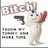 Animated icon shows a white cartoon character holding a black handgun and red object, with text above and below.