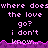 Pixelated text repeats across a black background with a purple waveform, displaying 'where doeswhere doeswhere does the love go? i don't know...' in pink and purple hues.