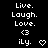 Black background with white pixelated text and symbols arranged in two vertical , each containing identical elements