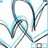 Animated sequence of overlapping blue and black curved lines forming abstract shapes on white background with small square elements.