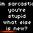 Pixelated text repeats across a black background with orange underlines beneath 'is new?' lines.