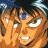 Pixelated anime-style character with brown hair and blue headband, hand near face, next to black background with white text.