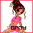 Pixelated character with brown braided hair in a high bun, pink headband, and pink short-sleeve top; text "HONNY" below.