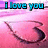 Animated pink heart-shaped icon with changing text above it, displaying phrases like 'i love you', 'so much i cant', and 'stop thinkin about you'.
