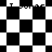 Black-and-white checkered pattern with diamond-shaped and partial text fragments visible in the upper corners