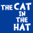 The Cat in the Hat text appears across nine color blocks arranged in a , each block displaying the phrase with varying opacity and background colors