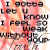 Pixelated text reads 'I gotta let u know I feel so weak without your' over a pink and orange gradient background with scattered white speckles.