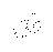 A black-and-white animated sequence showing a stylized bicycle transforming into an Om symbol, then back to the bicycle, with pixelated transitions