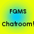 Four identical square arranged in a , each displaying 'FQMS' above 'Chatoom! Chatoom!' on a yellow-to-blue gradient background