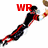 Animated icon shows a football player in black and red uniform catching a brown football, with red text overlays changing across frames.