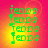 Green pixelated text 'jeddy' repeats vertically on a gradient background with subtle animation changes across four