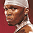 Pixelated 48x48 buddy icon featuring a person with a white headband and sleeveless shirt against red background, paired with red pixel-art text on black backgrounds in two sections of a contact sheet layout.