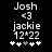 Pixelated text and symbols on black background with animated heart symbol change.