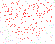 Red heart-shaped icons with text, transitioning from pixelated to solid fill