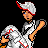 Pixel art character in white and red baseball uniform holding a bat, with text 'JUST CHILLIN BRO!!' on black background.