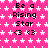 A static image with a bright pink background patterned with white stars, displaying repeated text "Be a Rising Star" and heart symbols.