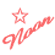 six showing a couple in a photo with red text and star symbols, where the text and stars change position