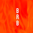 A static image with a fiery orange background and three vertical of white pixelated text reading "BAB" on the left, middle, and right sides