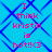 Pixelated text on a blue background with a blue pattern, reading "I think kristin is hot!!<3" in pink letters