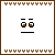 Pixel art icons with brown borders display facial expressions and text phrases like "I hope this makes you smile" and "for a while" in varying states of animation.