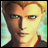 Pixelated image of a character with light brown hair and blue eyes, wearing a dark shirt with red collar, next to text reading 'Anime IM' and 'com' on black background.