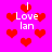 Pixelated red hearts and white text on a bright pink background with visible animation changes.