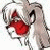 A 50x50 pixel animated buddy icon featuring a cartoon character with gray hair and red eyes on the left, next to green text reading "Original Icons .com" on a dark green background.