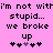 Pixelated text on pink background with repeated phrases and heart symbols, showing animation change in one symbol's color.