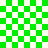 Green and white checkered pattern with two translucent overlays on the right side