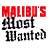 A pixelated promotional graphic for 'Malibu's Most Wanted' featuring a character in a bandana, with text 'COMING TO YOUR 'HOOD' and 'APRIL 18!' in purple, and QR-like patterns below.