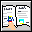Pixelated animation of a hand flipping through a document with colored symbols on each page, set against a gray background.