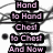 Pixelated text fragments in pink and black on a white background with gray abstract lines, forming a wordwall of disconnected phrases.