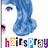 Pixelated blue-haired figure with white face and pink lips, featuring text 'h3irs prry' at bottom, with a small white '<3' symbol appearing on the right side of the head.