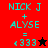 Pixelated text displays 'NICK J + ALYSE = <333' with a star symbol on red and black backgrounds.