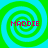 Four identical pixelated spiral patterns in green and cyan with red text reading 'MADDIE' overlaid on each.