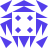 Blue and white pixelated icon with central white square containing four blue dots, surrounded by eight blue triangular shapes on a white background.