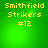 Green background with yellow text reading "Smithfield Strikers #12" in pixelated font across four identical
