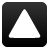A static square icon with rounded corners features a light gray upward-pointing triangle centered on a dark gray gradient background.