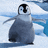 Pixelated penguin stands on icy terrain with blue text reading "Don't Push me cause i'm close to the EDGE!!" against a bright cyan background.