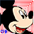 Animated contact sheet showing two frames of a Mickey Mouse–style cartoon character with red shorts and black ears against a black background with red striped patterns, featuring blue