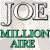 A 2x2 contact sheet of four animated frames showing text and two male faces with green heart symbols, likely from a Joe Millionaire-themed buddy icon animation.