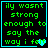 Green pixelated text on black background with cyan border, four showing sequential animation of a heart symbol changing color