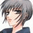 A 48x48 pixel buddy icon featuring a stylized anime character with gray hair and closed eyes on the left, paired with "Anime IM" text in white pixelated font on black background on the right.