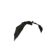 Animated sequence of a black bird's head turning left to right , showing curved beak and eye details