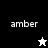 Pixelated icon with 'amber' text and star symbols on black, white, and gray backgrounds.