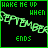 Animated contact sheet of 12 frames showing a green text animation on black background with