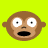 Pixelated monkey face icons in a on bright yellow background, each with distinct eye and mouth positions