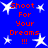 Blue background with white star shapes and red text reading 'Shoot For Your Dreams !!!' arranged in a pattern