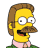 Animated contact sheet showing multiple frames of The Simpsons Movie promotional icon featuring character Ned Flanders and pink donut-shaped 'MO' text.