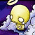 Pixelated yellow angel figure with white wings and halo floats on clouds against purple background, next to text reading 'Every Heaven Is Hell Without You.'